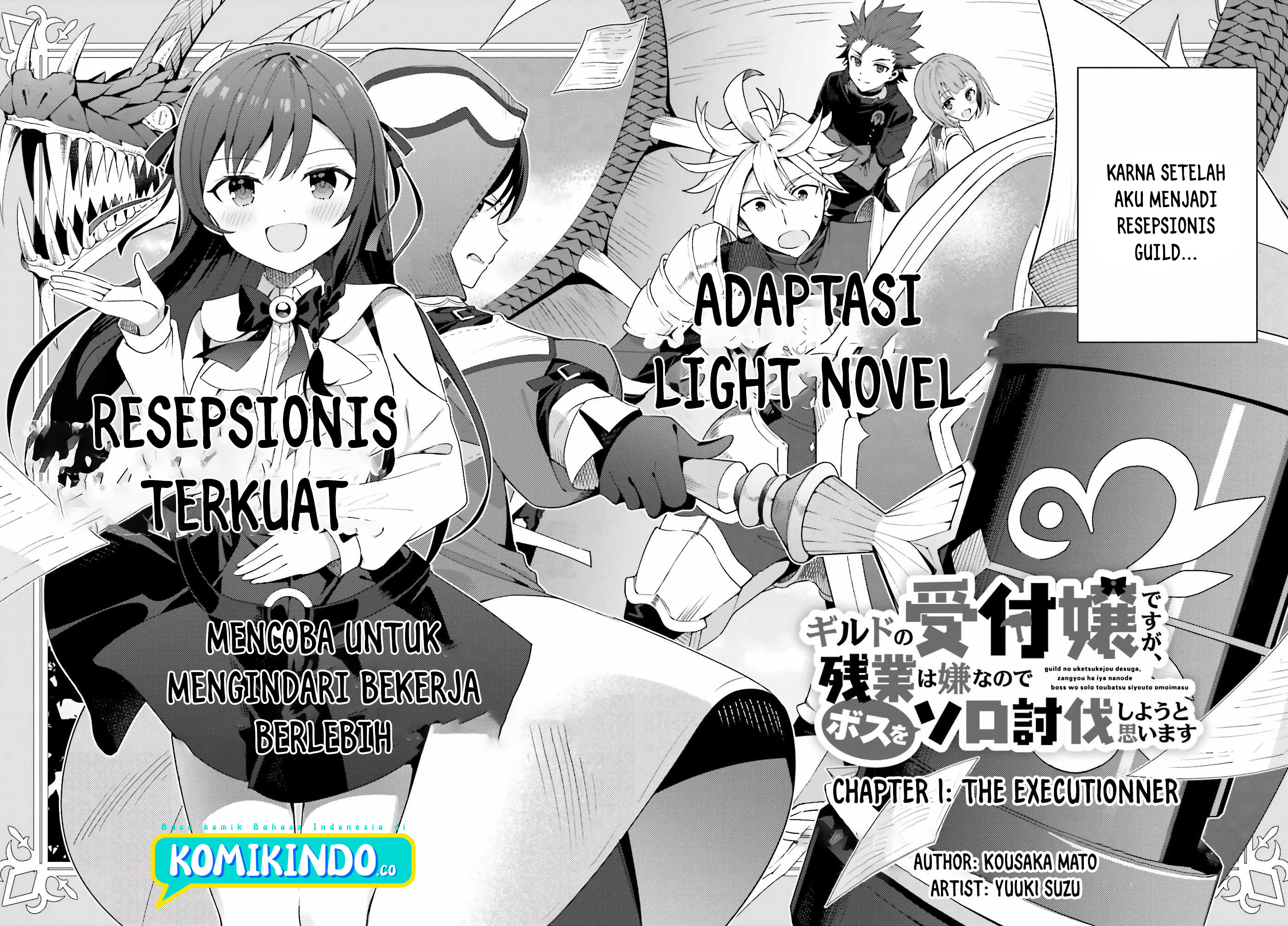 Guild no Uketsukejou desu ga, Zangyou wa Iyananode Boss wo Solo Tobatsu shiyou to Omoimasu Chapter 01