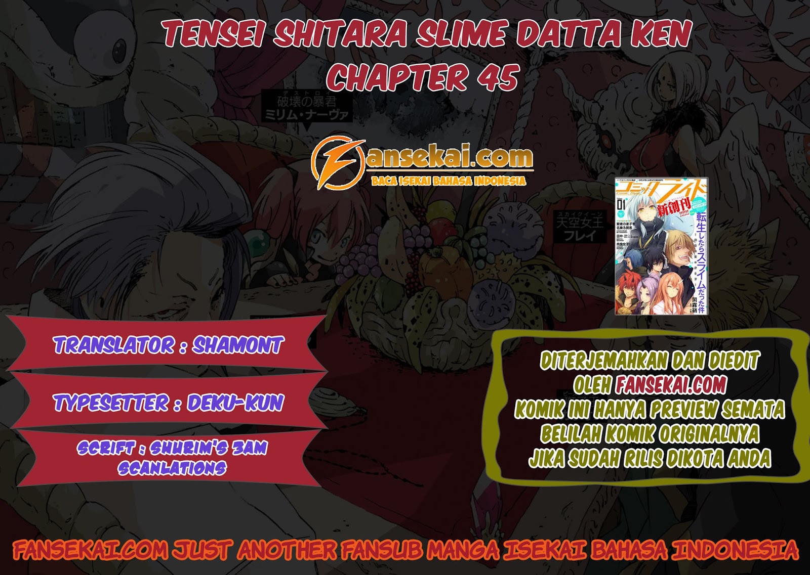 Tensei Shitara Slime Datta Ken Chapter 45