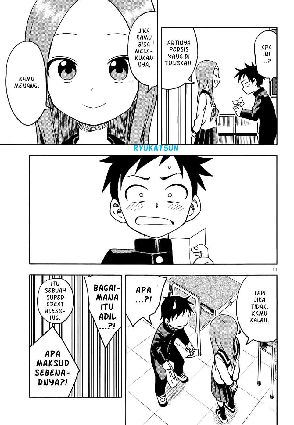 Karakai Jouzu no Takagi-san Chapter 102