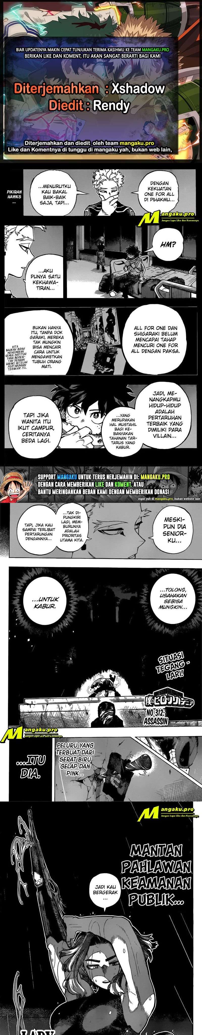 Boku no Hero Academia Chapter 312