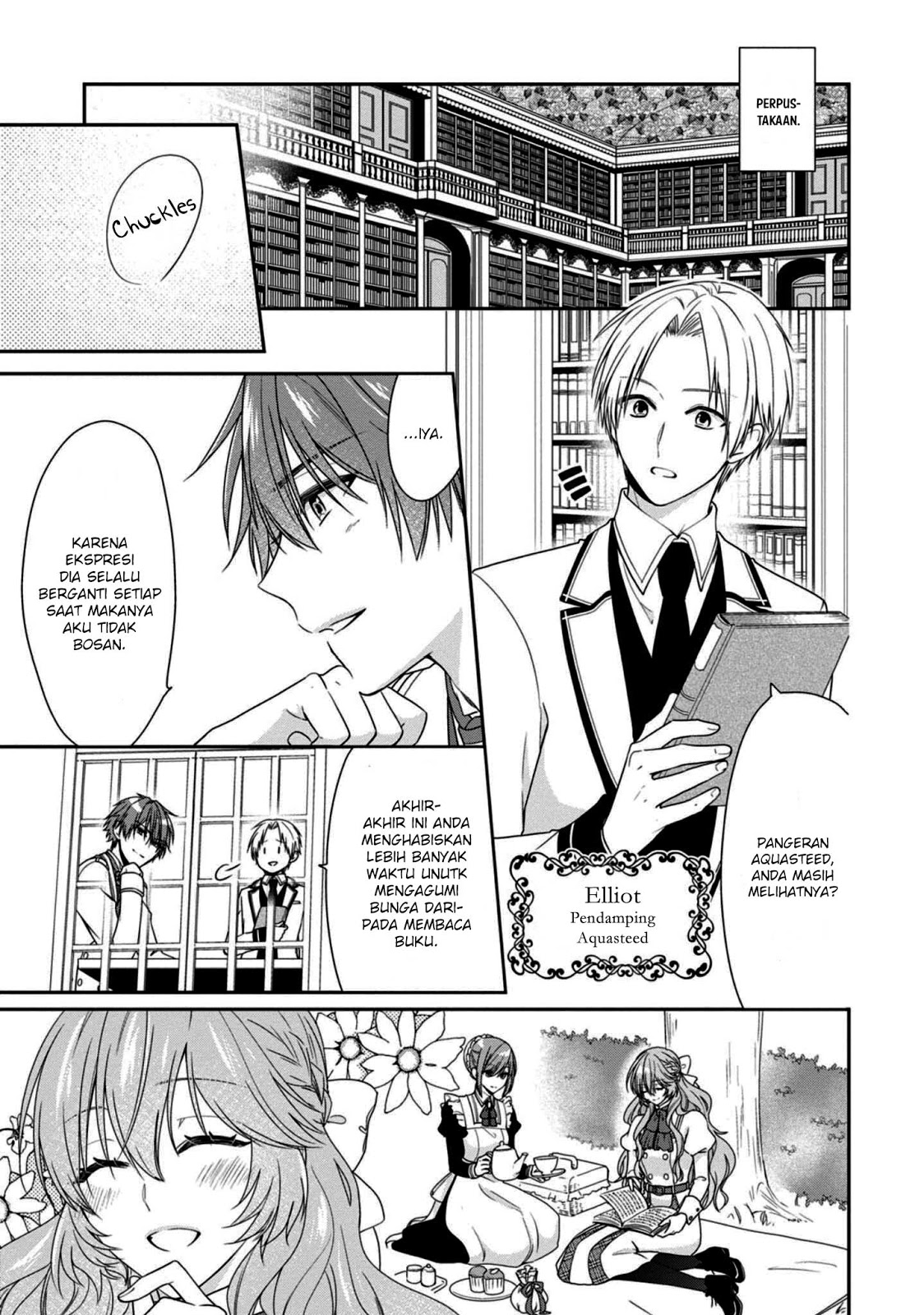 Akuyaku Reijou wa Ringoku no Outaishi ni Dekiai sareru chapter 4.5 halaman 8