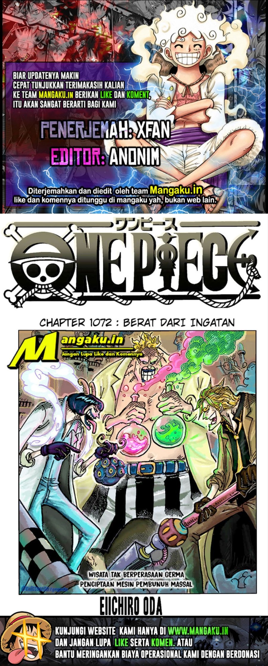 One Piece Chapter 1072 HQ