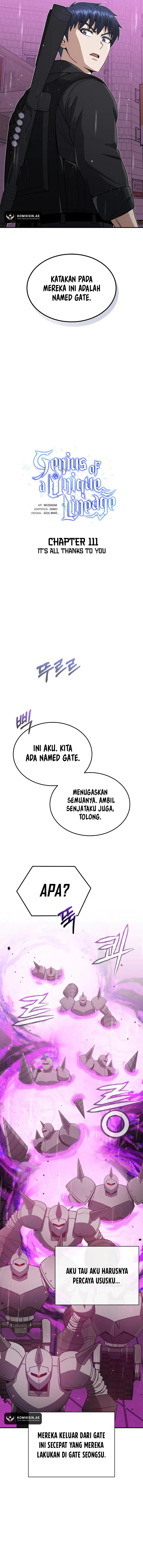 Genius of the Unique Lineage Chapter 111